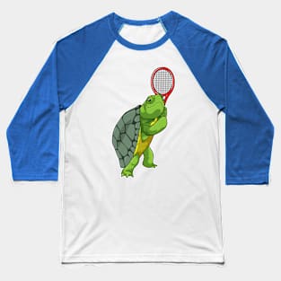 Turtle at Tennis with Tennis racket Baseball T-Shirt